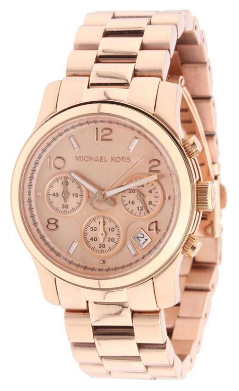 michael kors runway chronograph watch rose gold|michael kors scout watch.